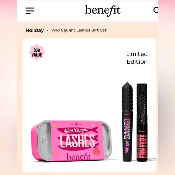 Wild Caught Lashes 2 Piece Gift Set: Full-Size Bad Gal Bang & Fan Fest Mascara - Picture 1 of 4